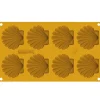 Silikomart Siliconen Vorm Schelp (8x) 7,2x6,5x0,9cm* Ijs En Dessert Vormen|Bakvormen Siliconen