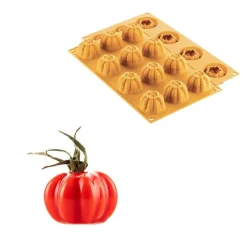 Silikomart Siliconen Vorm Tomaat (12) Ø43x28mm* Ijs En Dessert Vormen|Bakvormen Siliconen