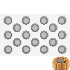 Silikomart Siliconen Vorm Charlotte XS (18x) Ø3,8x1,8cm* Ijs En Dessert Vormen|Bakvormen Siliconen