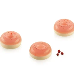 Silikomart Siliconen Vorm Donut XS (18) Ø3,4x1,6cm*** Bakvormen Siliconen|Ijs En Dessert Vormen