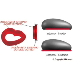 Silikomart Siliconen Vorm Amore 14,2x13,7x5cm + cutter* Bakvormen Siliconen|Ijs En Dessert Vormen