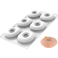 Silikomart Siliconen Vorm Sara (6) Ø7,5x3cm* Bakvormen Siliconen|Ijs En Dessert Vormen