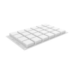Silikomart Siliconen Vorm Quadrato XS (24) 3,7x3,7x1,6cm* Bakvormen Siliconen|Ijs En Dessert Vormen