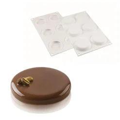 Silikomart Siliconen Vorm Decor Rond Ø67x15(h)mm* Bakvormen Siliconen|Ijs En Dessert Vormen