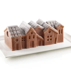 Silikomart Siliconen Vorm Winter Dorp 24x10x(h)8,2cm* Bakvormen Siliconen|Ijs En Dessert Vormen