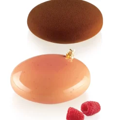 Silikomart Siliconen Vorm 3D Pebble (4) Ø8x3,5cm*** Bakvormen Siliconen|Ijs En Dessert Vormen