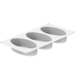 Silikomart Siliconen Vorm Ellipse (3) 14,8x7,6x4cm* Bakvormen Siliconen|Ijs En Dessert Vormen