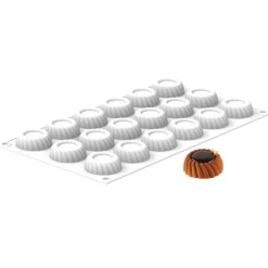 Silikomart Siliconen Vorm Torta XS (18) Ø4x1,5cm* Bakvormen Siliconen|Ijs En Dessert Vormen