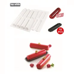 Silikomart Siliconenvorm Cylindre 12,6x2,7x2,7cm (8)* Bakvormen Siliconen|Ijs En Dessert Vormen