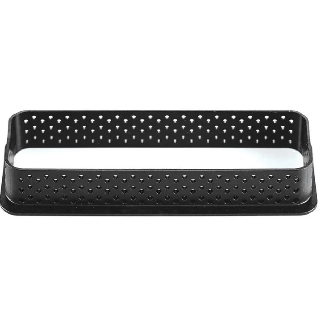 Silikomart Taartring Exoglass Geperforeerd 12x3,5cm Set/6* Dessertringen|Rechthoekige Bakvormen