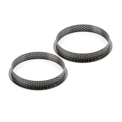Silikomart Taartring Exoglass Geperforeerd Ø12x2cm*** Dessertringen|Ronde Bakvormen