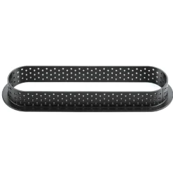 Silikomart Taartring Exoglass Geperforeerd 14,6x3,5cm Set/6* Dessertringen|Ovale Bakvormen