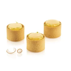 Silikomart Taartring Exoglass Geperforeerd Ø5x3,5cm Set/6* Dessertringen|Ronde Bakvormen