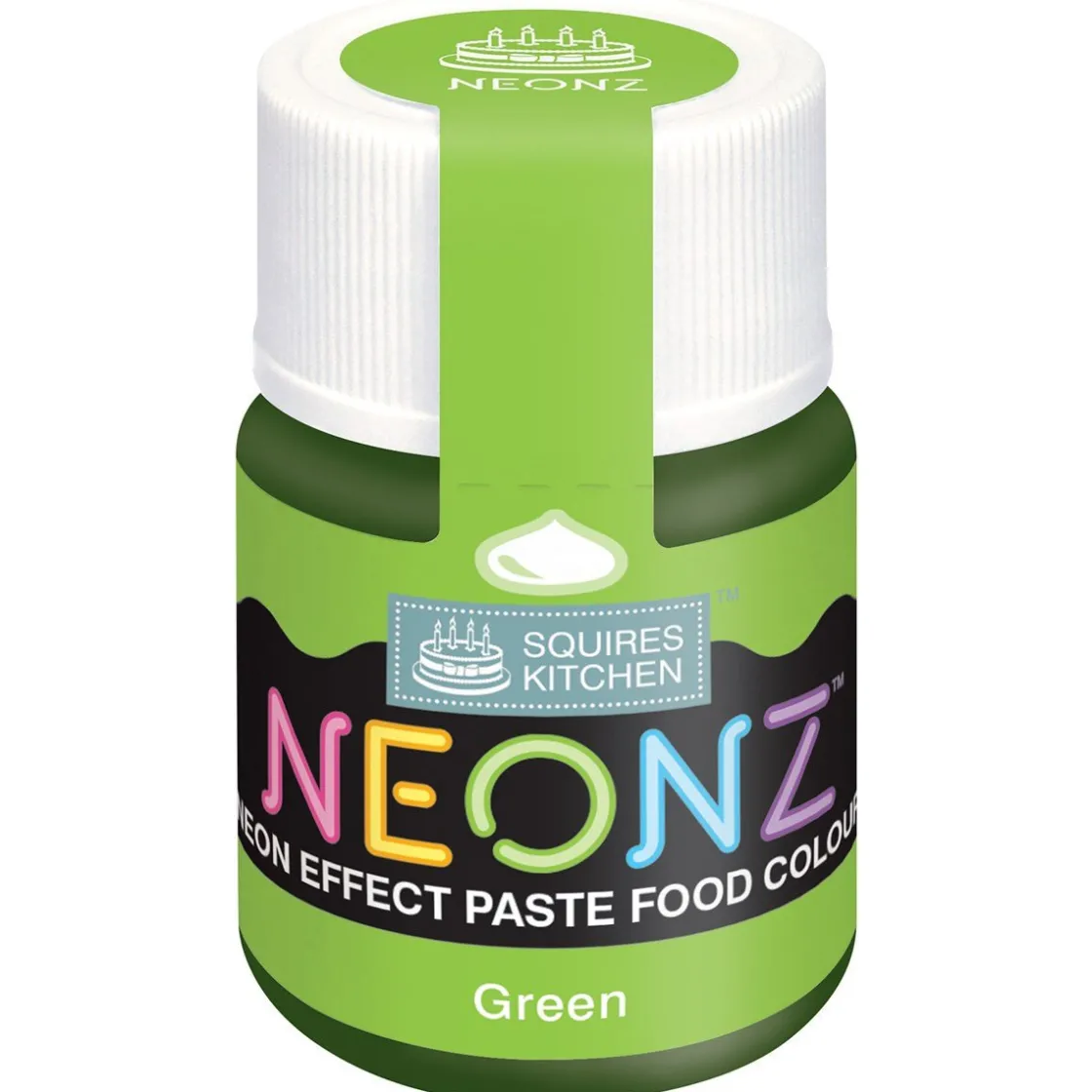 Squires Kitchen SK NEONZ Kleurstof Gel Groen 20g*** Gel Kleurstoffen