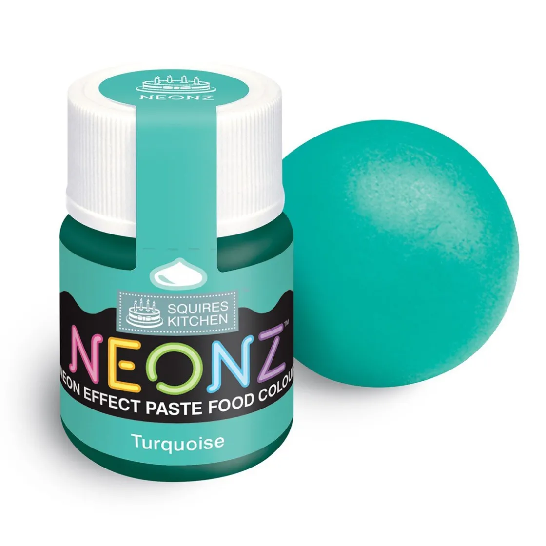 Squires Kitchen SK NEONZ Kleurstof Gel Turquoise 20g*** Gel Kleurstoffen