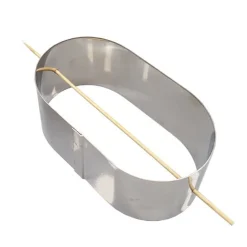 Overig Sloffenring Cake Cerise RVS 18cm*** Ovale Bakvormen