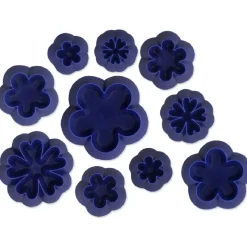 PME Small daisy/ blossom & primula JEM, set van 10* Bloem En Blad Stekers