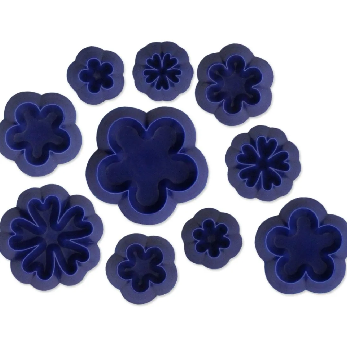 PME Small daisy/ blossom & primula JEM, set van 10* Bloem En Blad Stekers