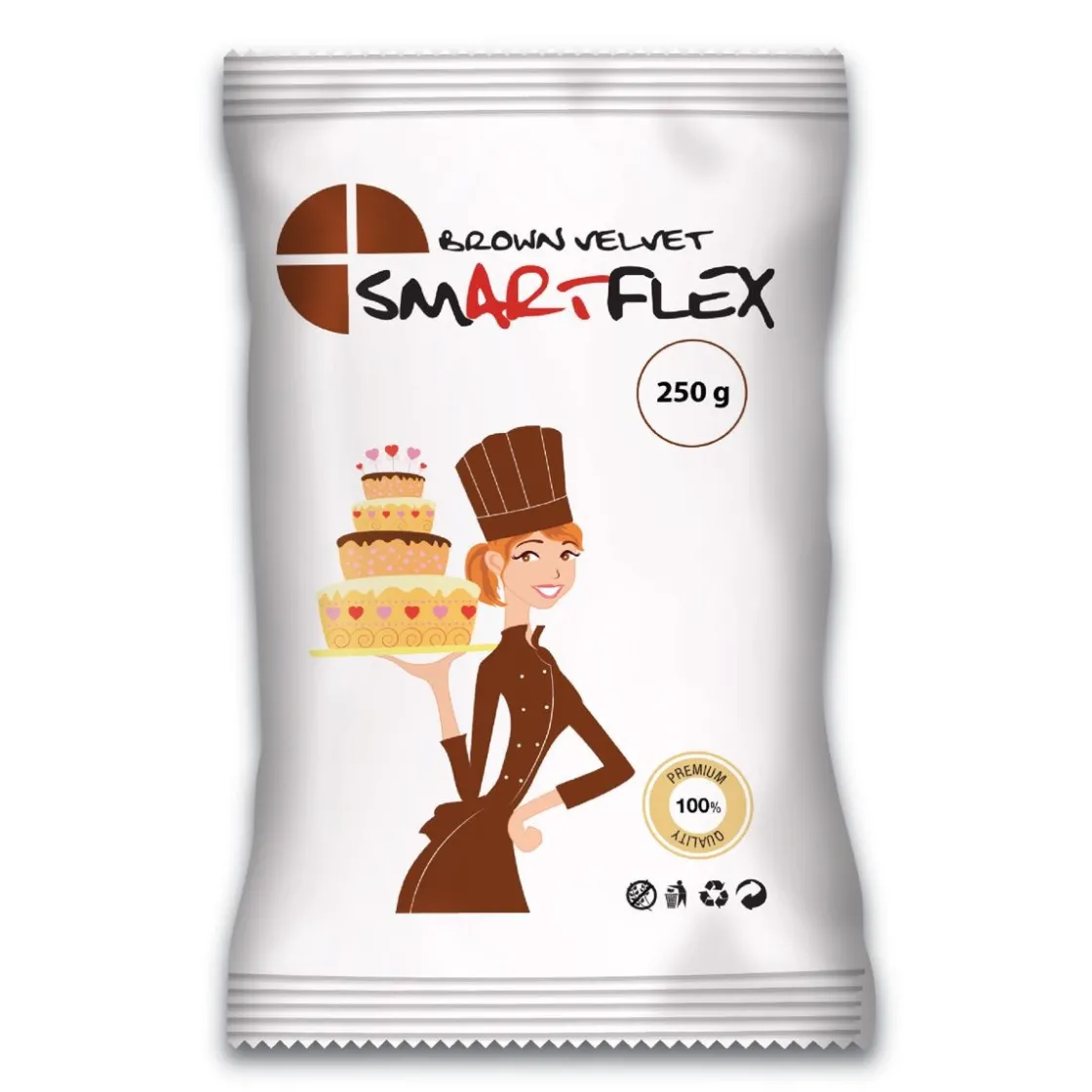 SmartFlex Fondant Bruin Velvet 250g* Rolfondant