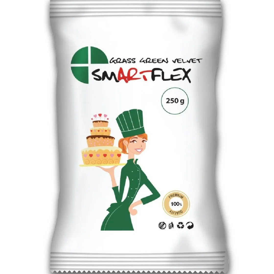 SmartFlex Fondant Gras Groen Velvet 250g* Rolfondant