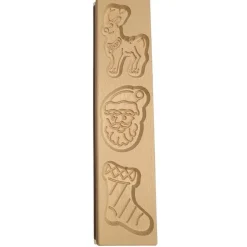 Overig Speculaasplank Kerst (Rendier/Kerstman/Sok) (3x) 9x8cm.* Speculaasplanken