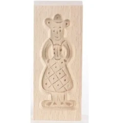 Overig Speculaasplank Mini Pop Vrouw 8,5x3,5cm.* Speculaasplanken