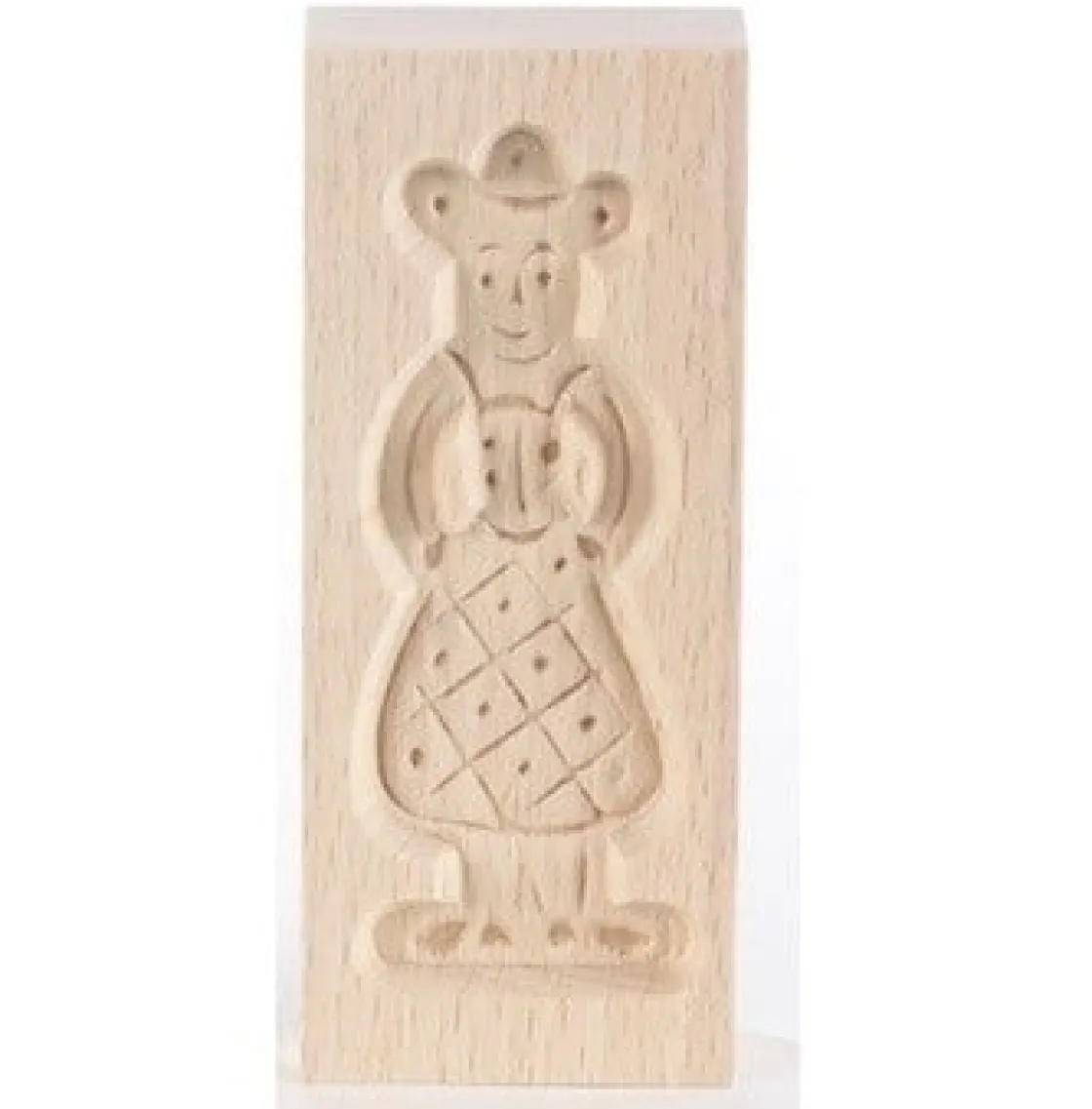 Overig Speculaasplank Mini Pop Vrouw 8,5x3,5cm.* Speculaasplanken