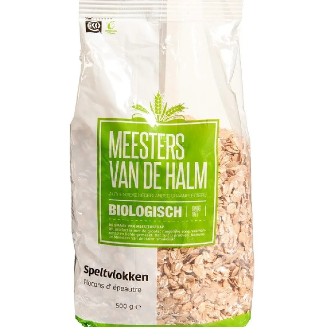De Halm Speltvlokken Biologisch 500g* Zaden, Granen, Noten En Vruchten