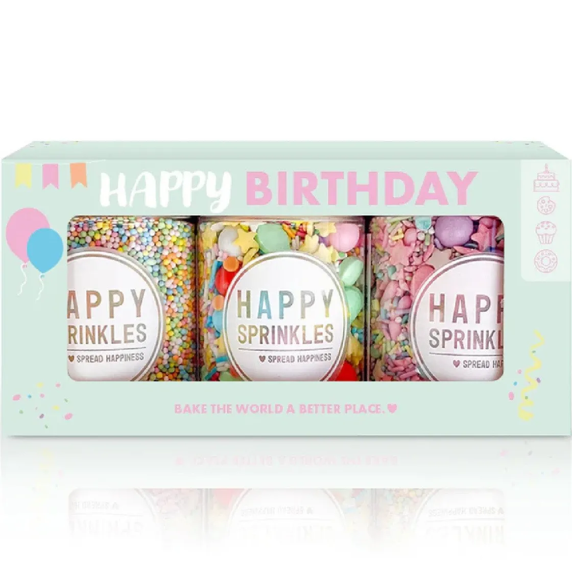 Happy Sprinkles Sprinkles Happy Birthday Set/3* Eetbare Strooisels