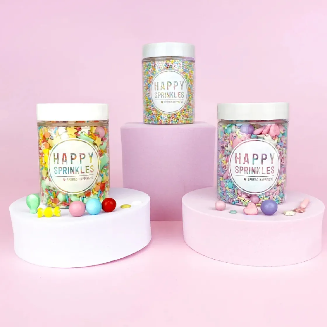 Happy Sprinkles Sprinkles Happy Birthday Set/3* Eetbare Strooisels