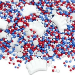 Happy Sprinkles Sprinkles Koningsdag Rood-Wit-Blauw 90g* Eetbare Strooisels