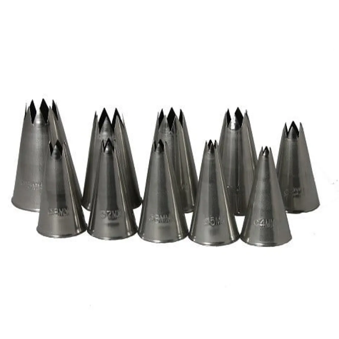 Overig Spuitjesset gekarteld RVS 10 spuitjes 6T van 5 t/m 14mm* Spuitmondjes