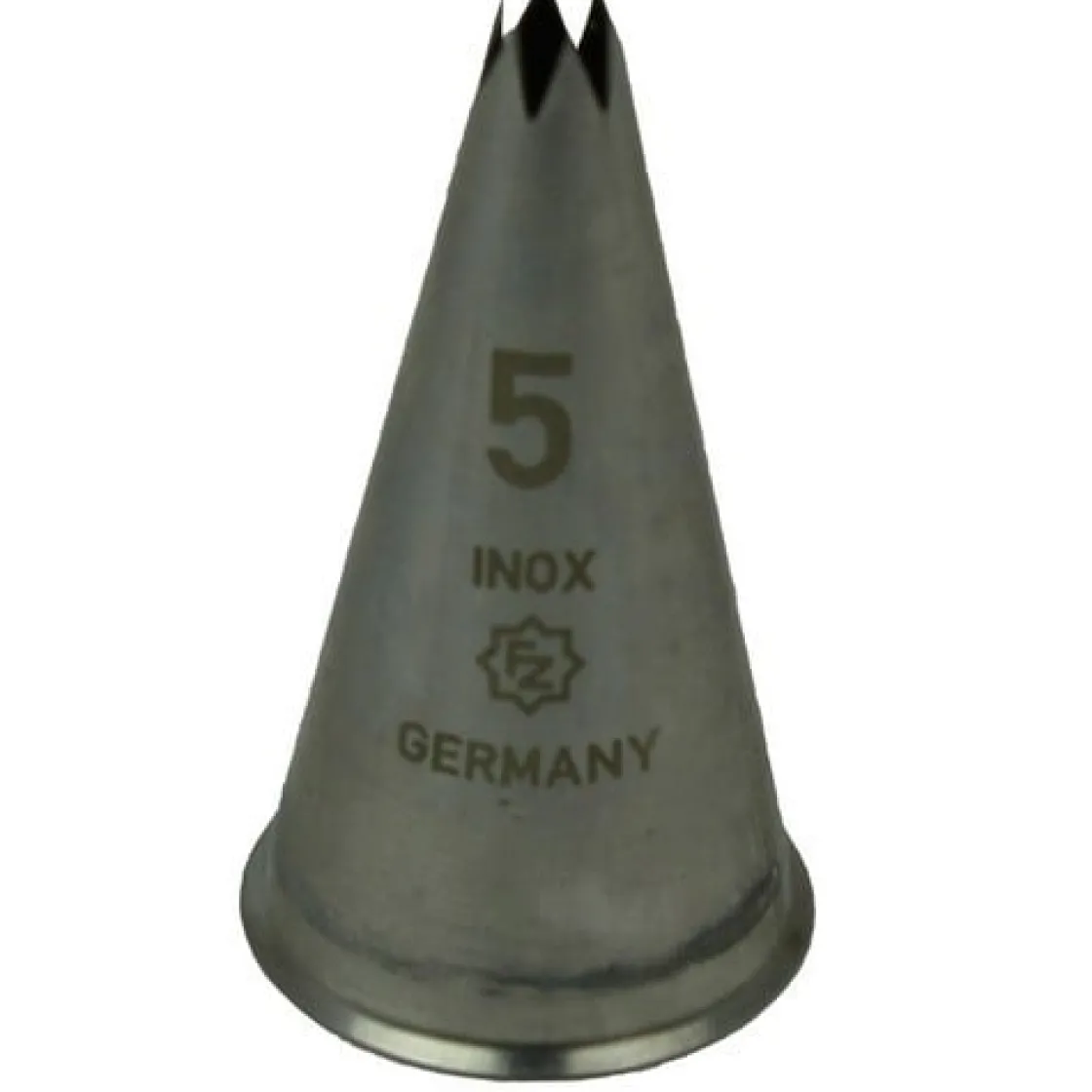 Overig Spuitmondje gekarteld 6 Tands RVS 5mm* Spuitmondjes