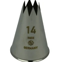 Overig Spuitmondje gekarteld 8 Tands RVS 14mm* Spuitmondjes