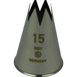 Overig Spuitmondje gekarteld 6 Tands RVS 15mm* Spuitmondjes