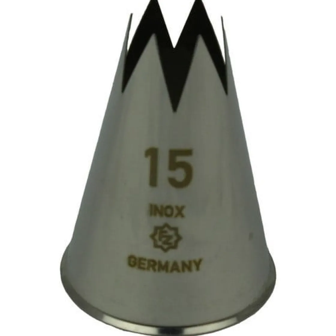 Overig Spuitmondje gekarteld 6 Tands RVS 15mm* Spuitmondjes