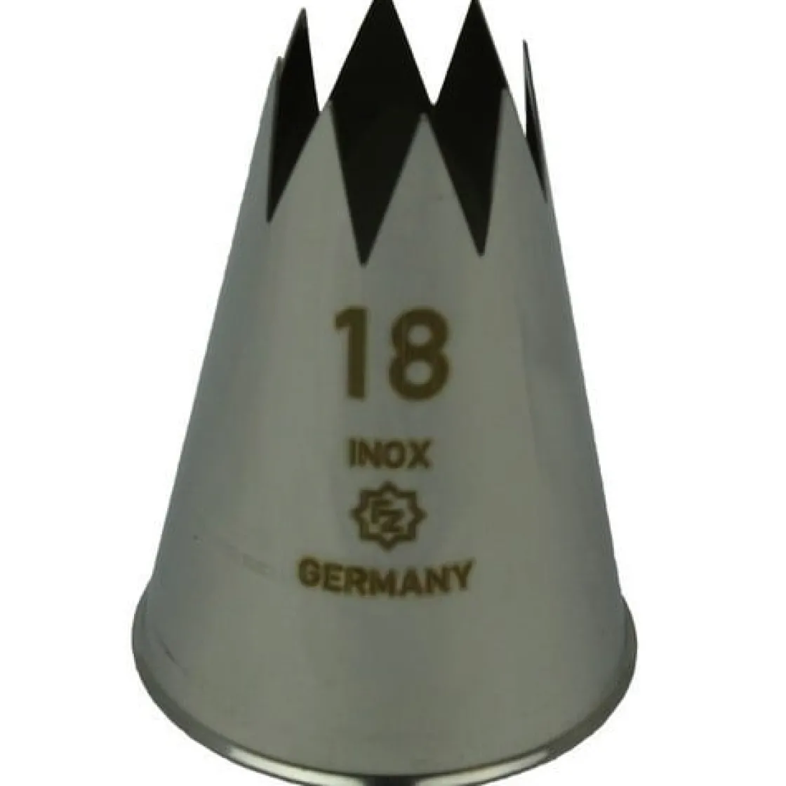 Overig Spuitmondje gekarteld 8 Tands RVS 18mm* Spuitmondjes