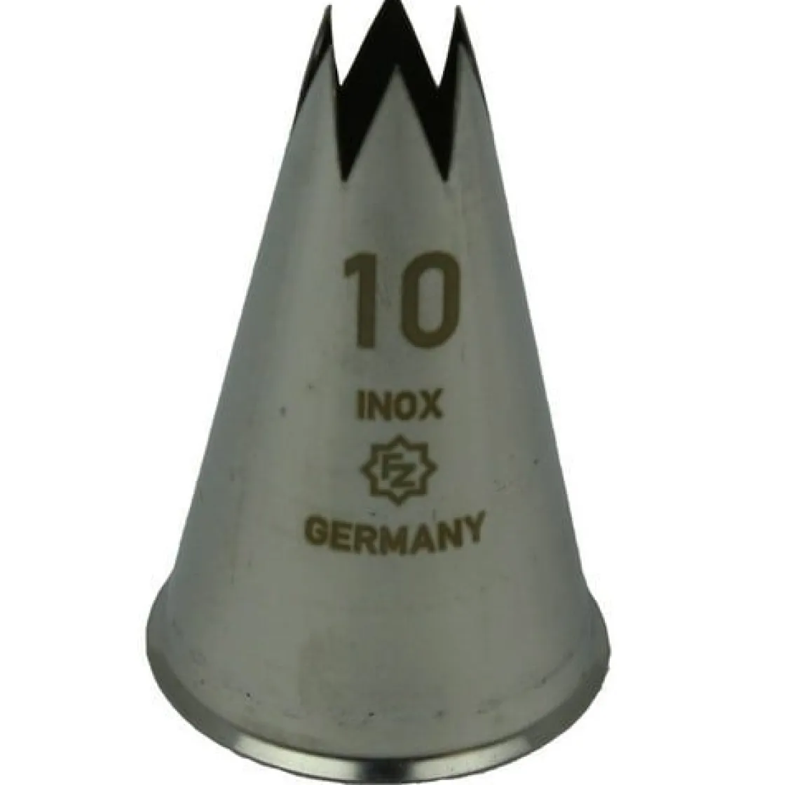 Overig Spuitmondje gekarteld 6 Tands RVS 10mm* Spuitmondjes