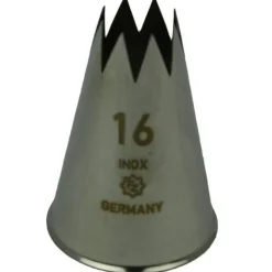 Overig Spuitmondje gekarteld 8 Tands RVS 16mm* Spuitmondjes