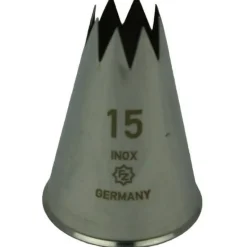 Overig Spuitmondje gekarteld 8 Tands RVS 15mm* Spuitmondjes