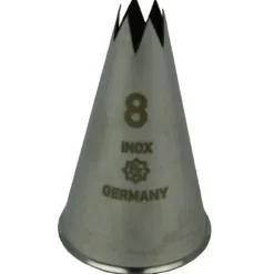 Overig Spuitmondje gekarteld 6 Tands RVS 8mm* Spuitmondjes