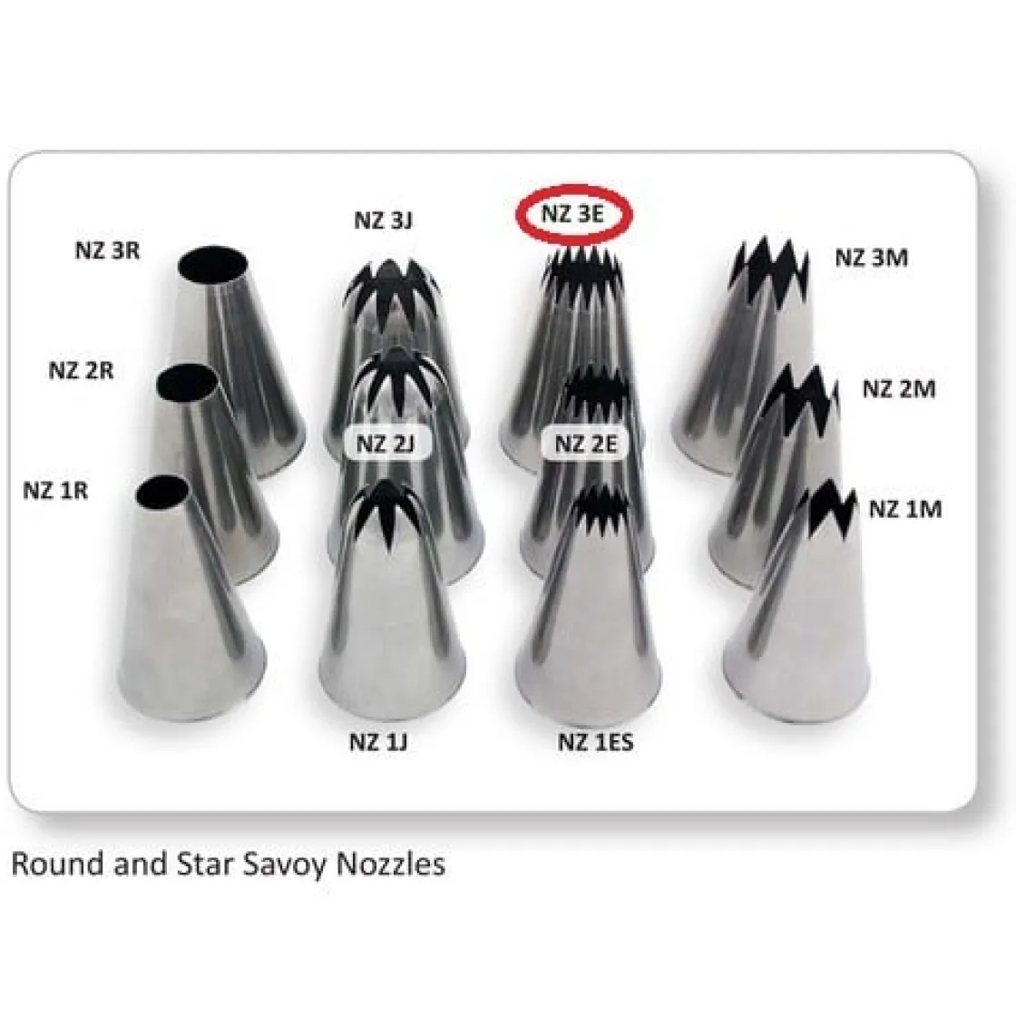 JEM Spuitmondje , round & star savoy nozzles* Spuitmondjes