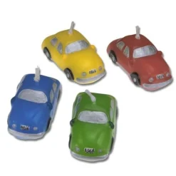 Städter Auto Taartkaarsjes set/4* Kaarsjes En Vuurwerk