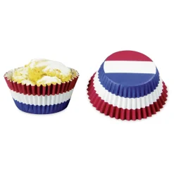 Städter Cupcake Vormpjes Nederlandse Vlag 50x30mm 50st.* Bakvormen Papier