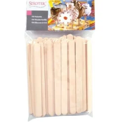 Städter Lolly/IJsstokjes plat hout 100 stuks 11cm* Ijs En Dessert Verpakkingen|Bakhulpmiddelen