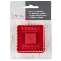 Städter Plunger Cutter Vierkant Gekarteld 6cm*** Figuur Stekers