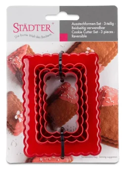 Städter Uitsteekvormen Rechthoek Set/3* Figuur Stekers