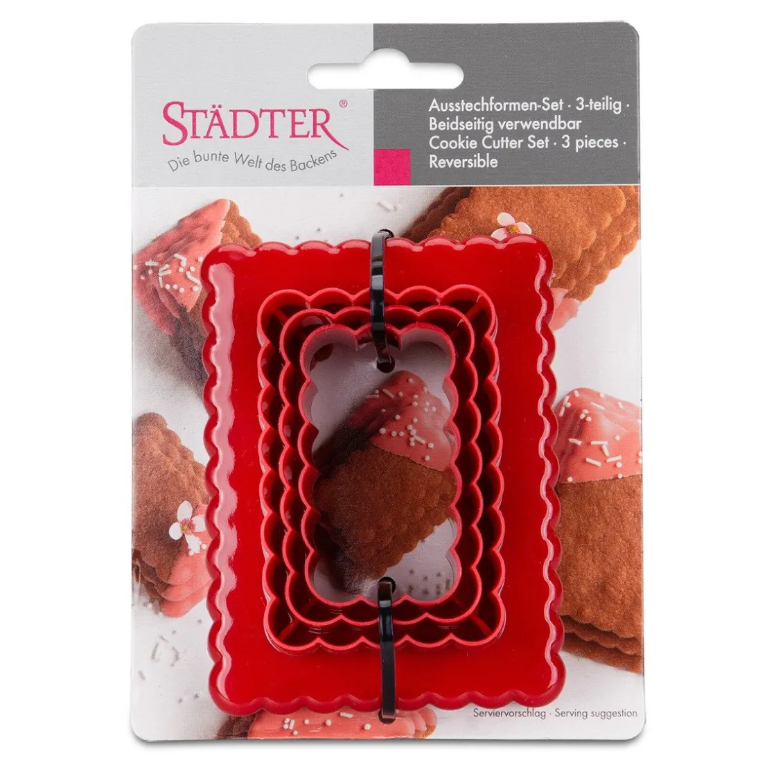 Städter Uitsteekvormen Rechthoek Set/3* Figuur Stekers