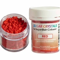 Sugarflair Suikerkristallen Rood 40g* Eetbare Strooisels