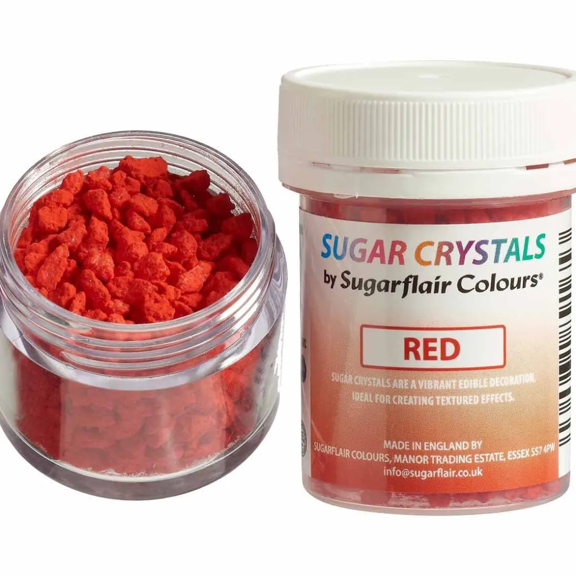 Sugarflair Suikerkristallen Rood 40g* Eetbare Strooisels